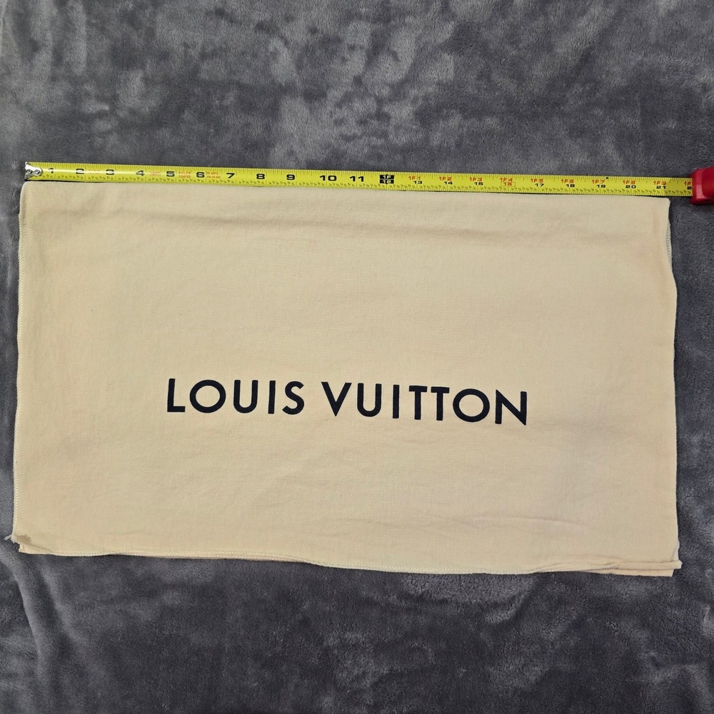 Louis Vuitton Cream Cotton Dust Bag Envelope 21x12 Large Handbag Cover Accessory - Picture 4 of 6